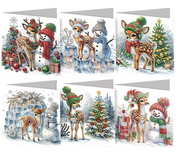 Diamond Painting - Sneeuwpoppen en Rendieren
